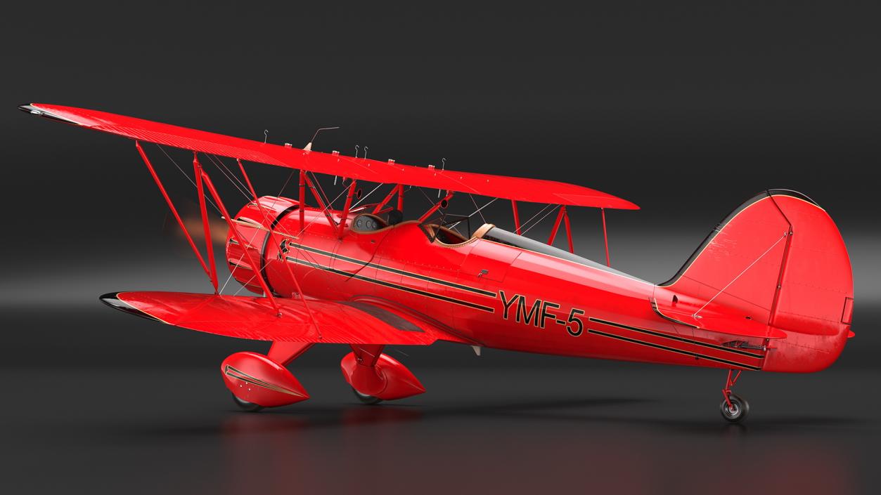 3D Spirit of 30A Coastal Biplane YMF-5 Piloted model