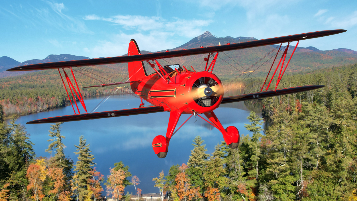 3D Spirit of 30A Coastal Biplane YMF-5 Piloted model