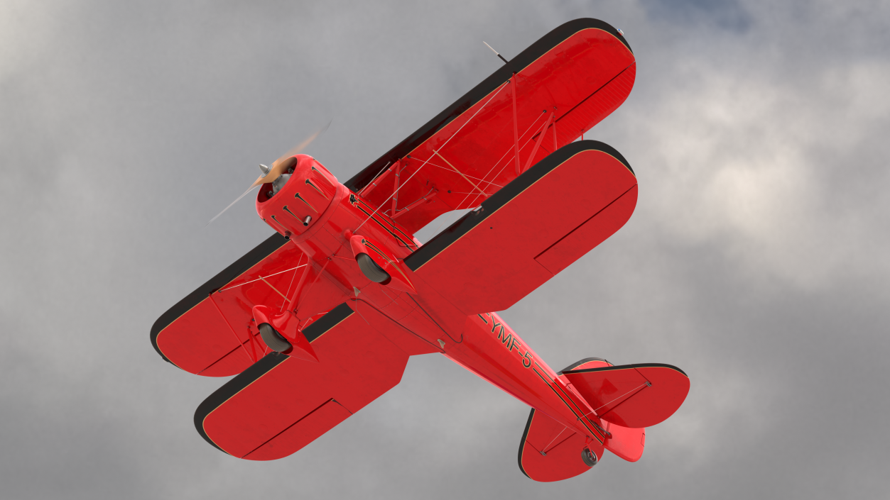 3D Spirit of 30A Coastal Biplane YMF-5 Piloted model