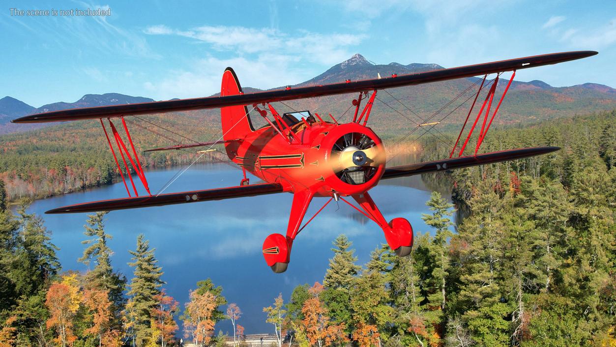 3D Spirit of 30A Coastal Biplane YMF-5 Piloted model