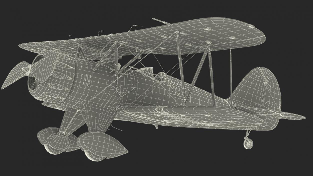 3D Spirit of 30A Coastal Biplane YMF-5 Piloted model