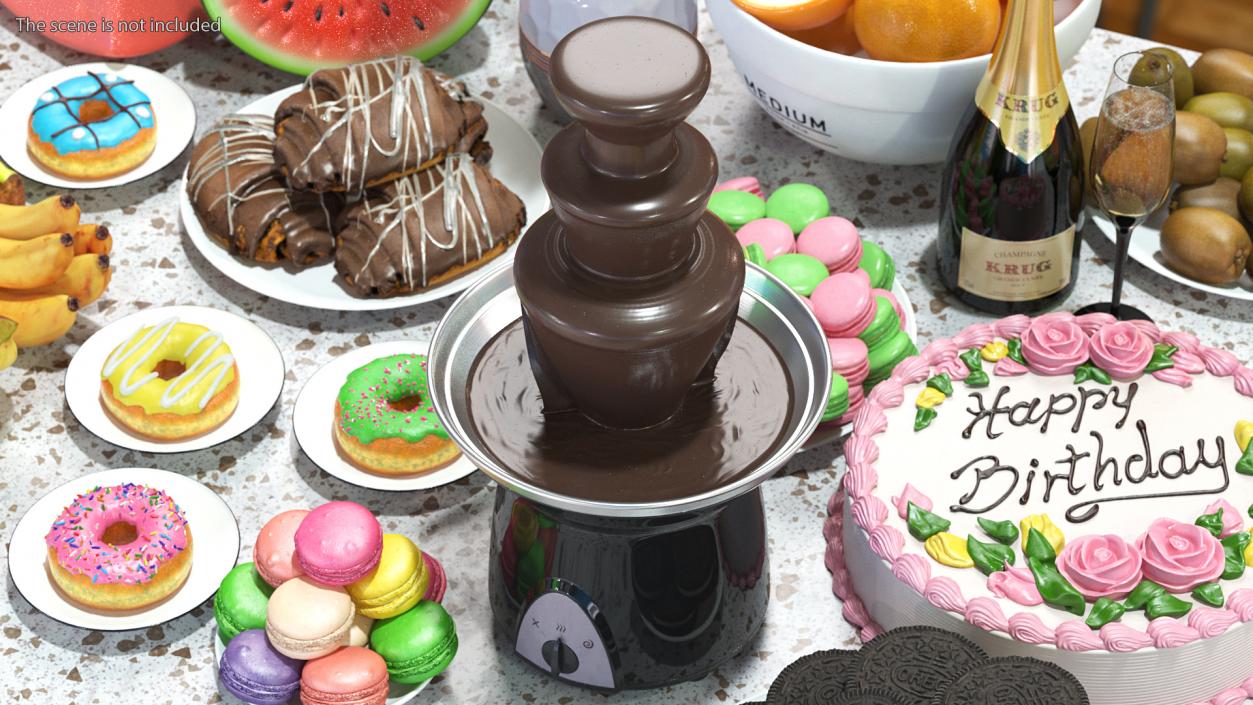 3D Chocolate Fountain Machines Collection model