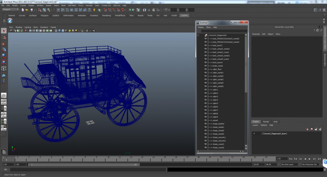 3D Concord Stagecoach model