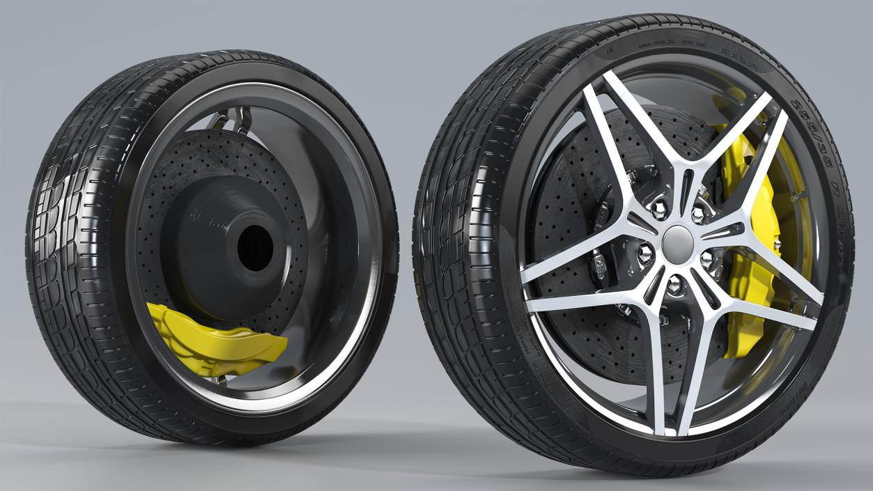 3D Sports Car Wheel