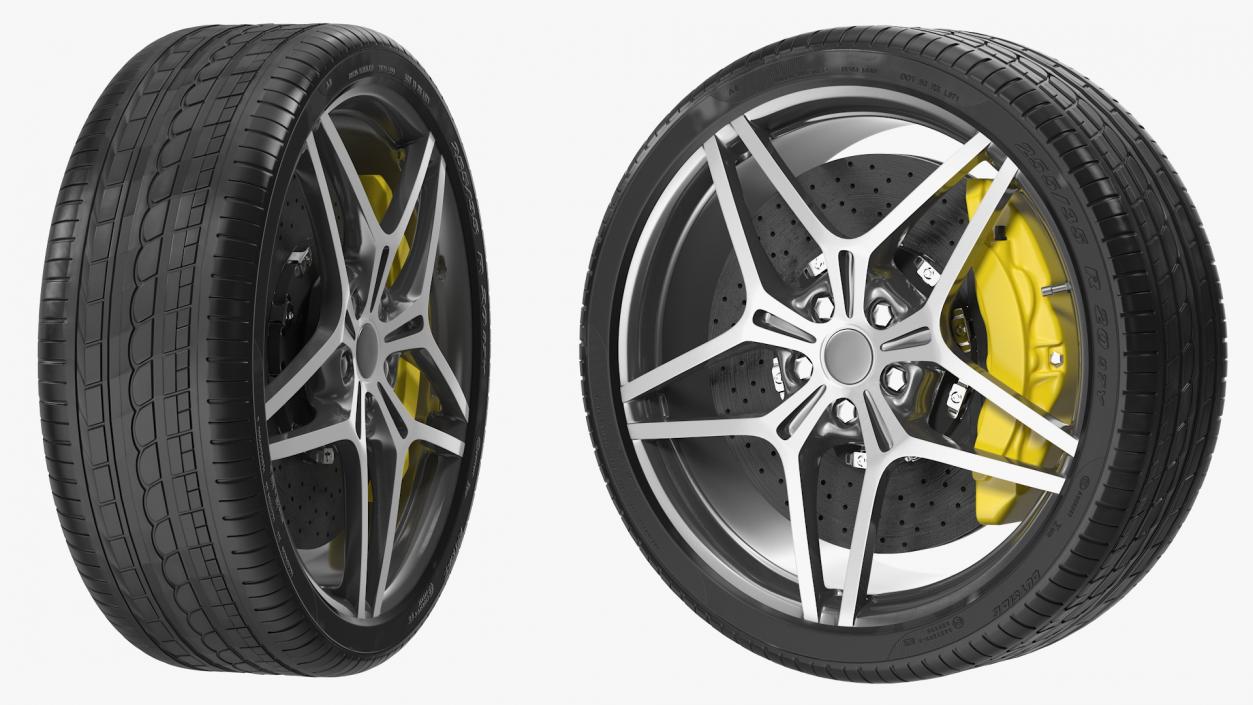 3D Sports Car Wheel