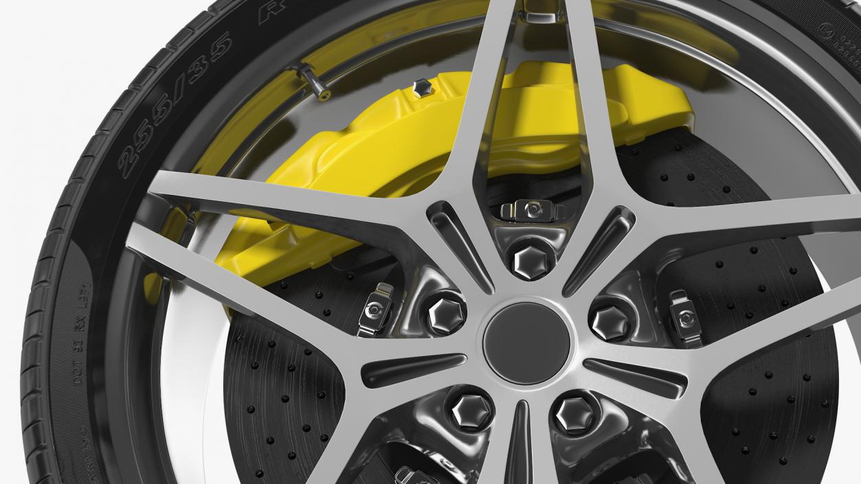 3D Sports Car Wheel