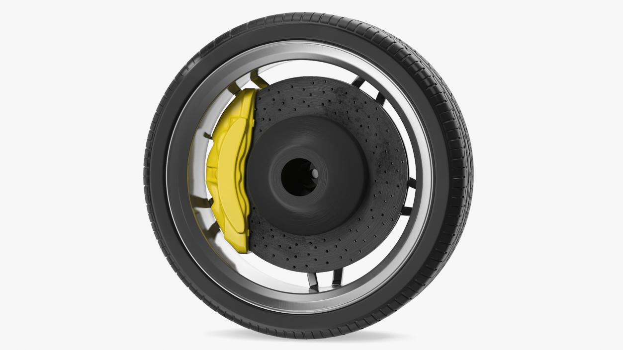 3D Sports Car Wheel