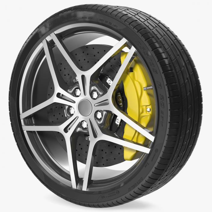 3D Sports Car Wheel