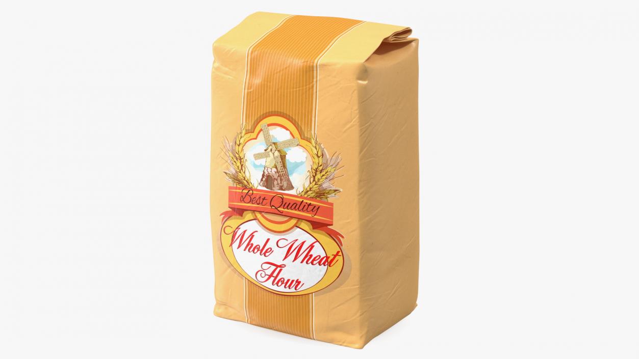 3D Wheat Flour Package 2lb model