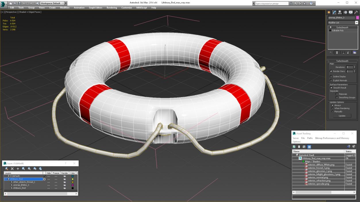 3D model Lifebuoy Red(1)