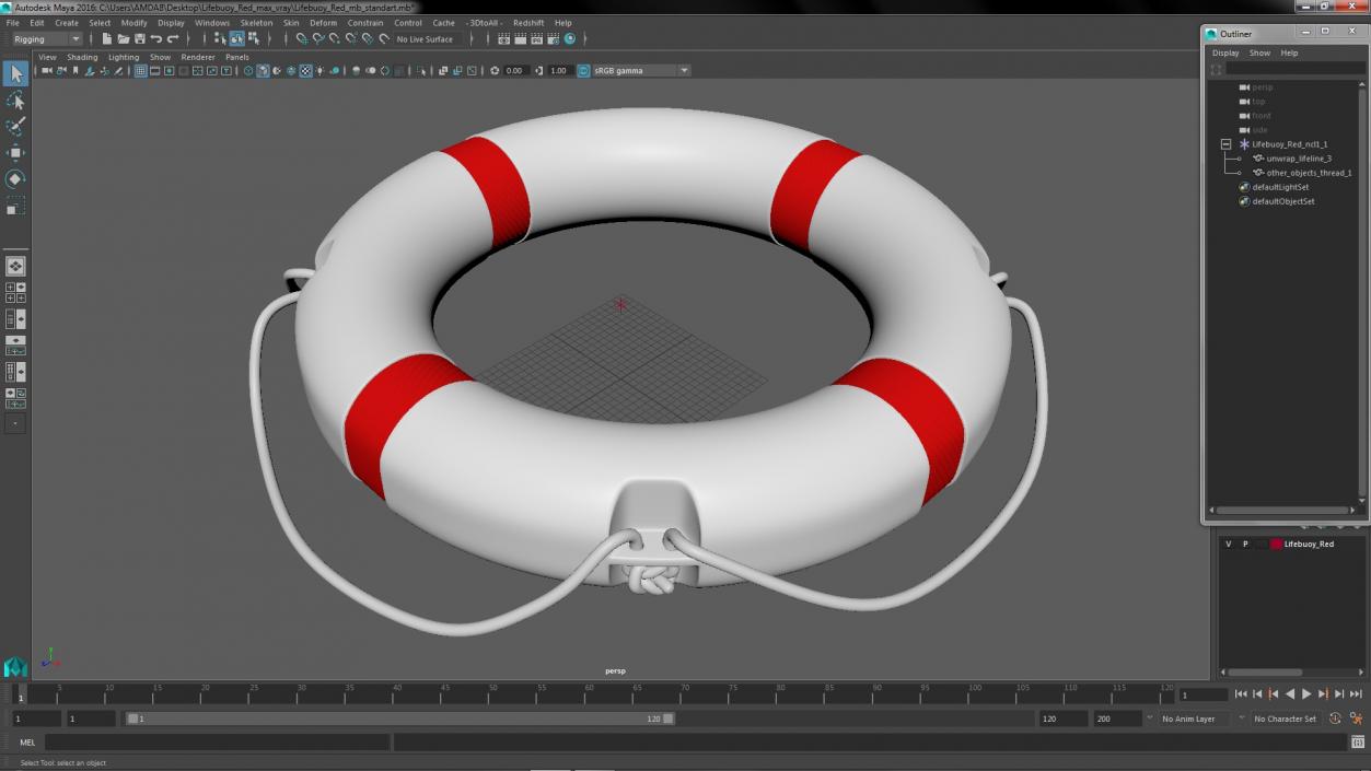 3D model Lifebuoy Red(1)