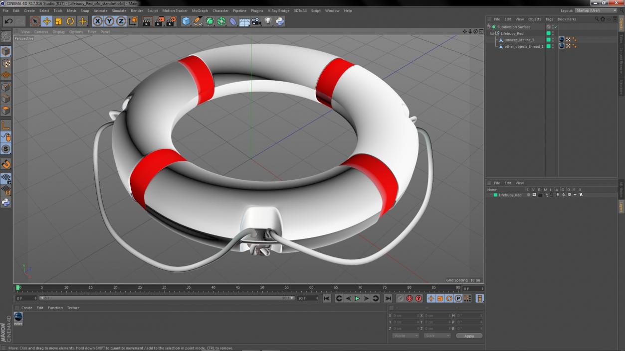 3D model Lifebuoy Red(1)