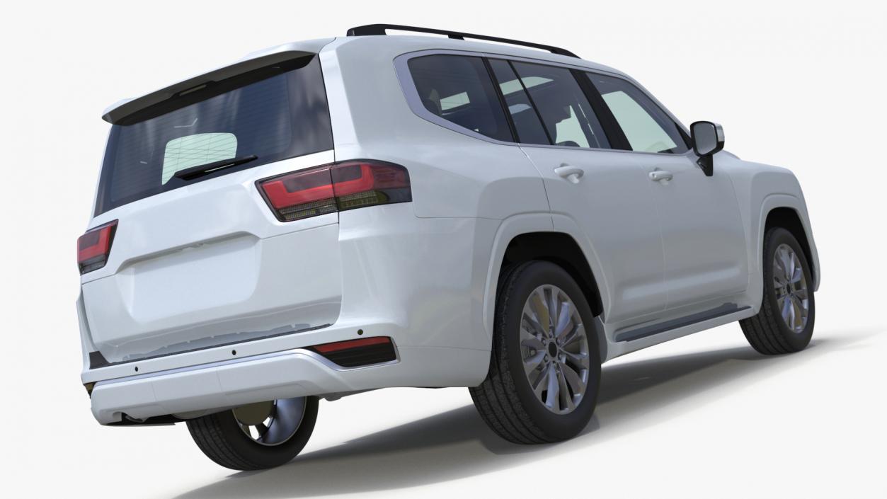 3D model White SUV Simplified