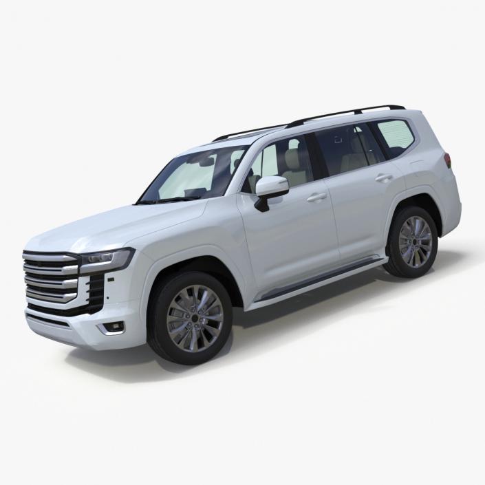 3D model White SUV Simplified