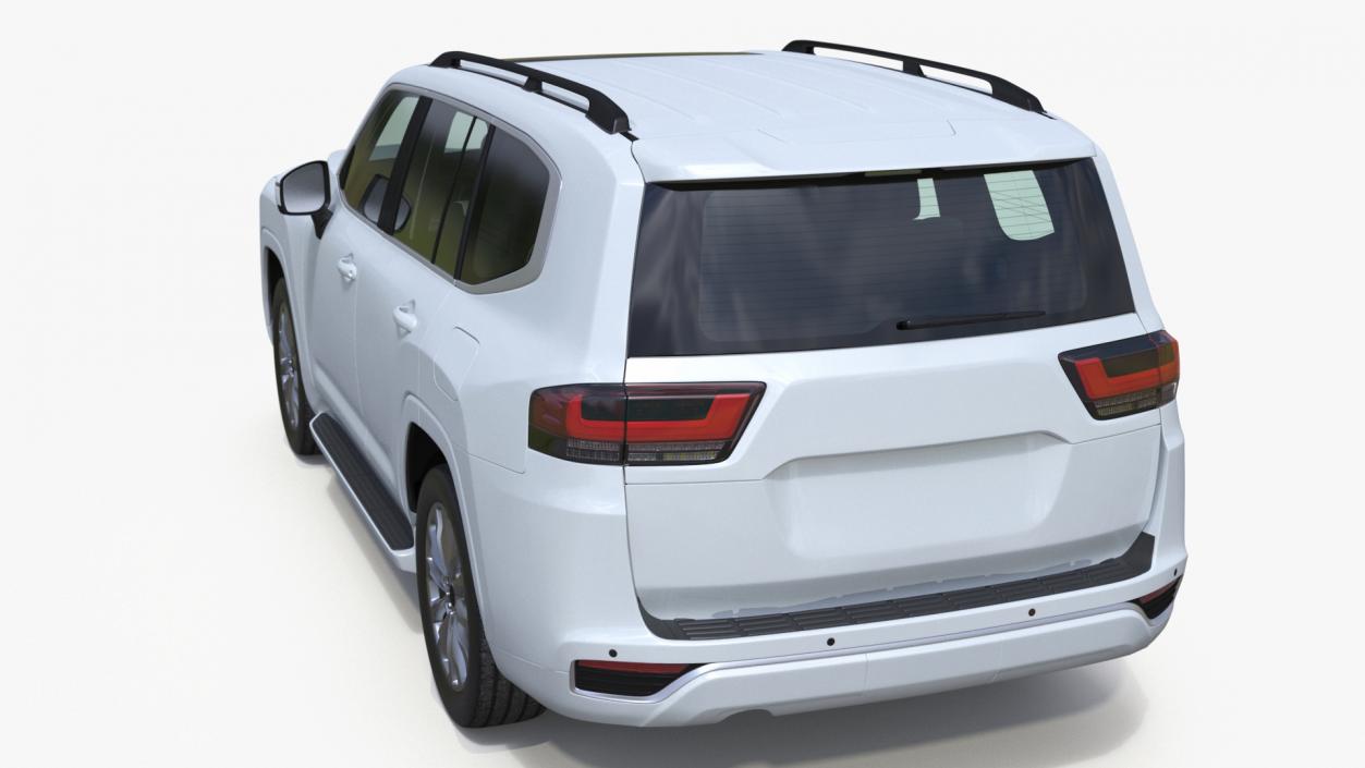 3D model White SUV Simplified