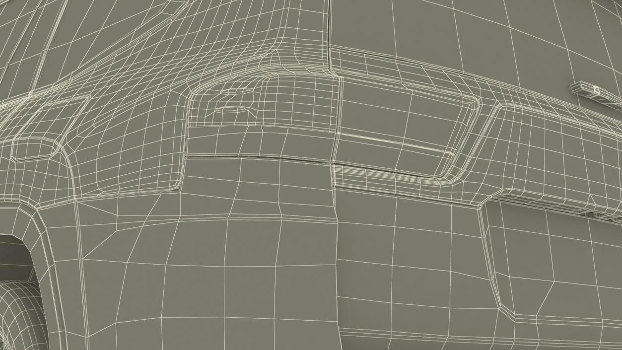 3D model White SUV Simplified