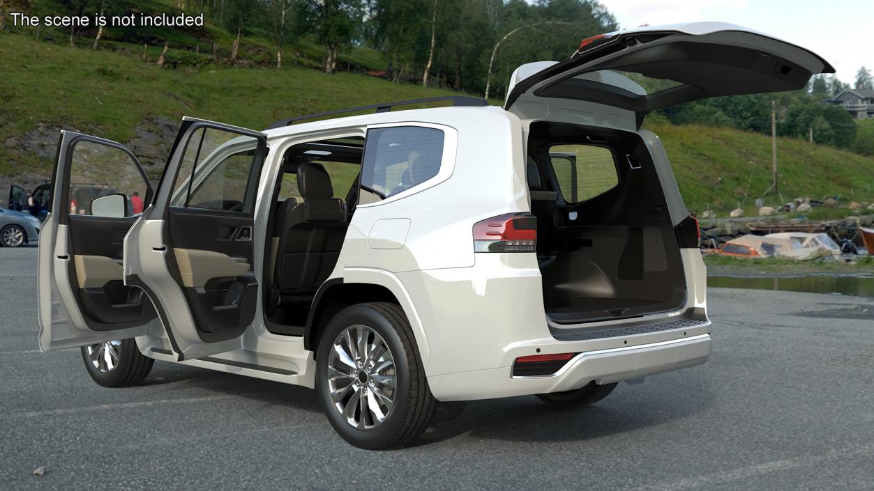 3D model White SUV Simplified