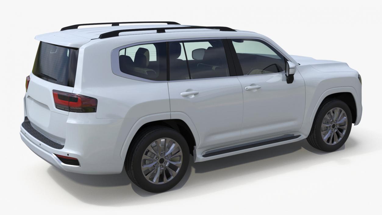 3D model White SUV Simplified