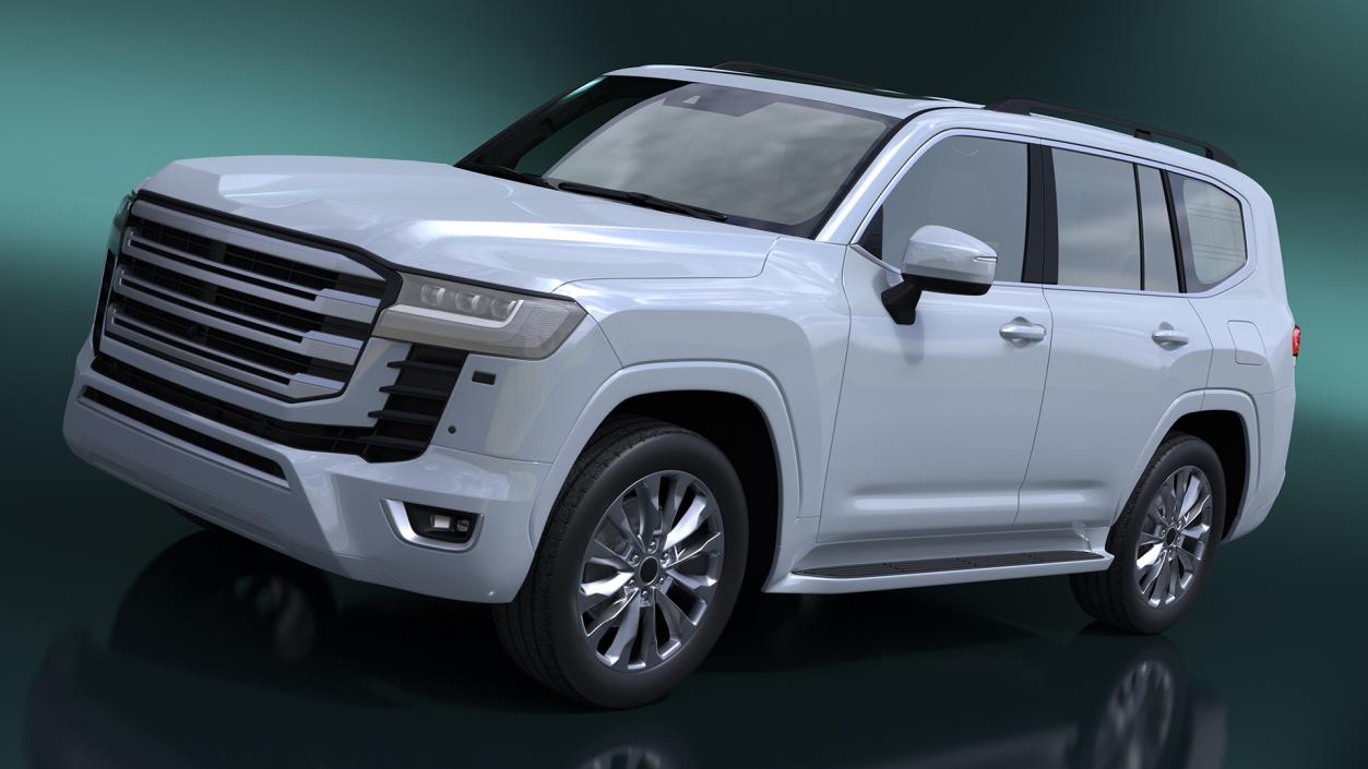 3D model White SUV Simplified