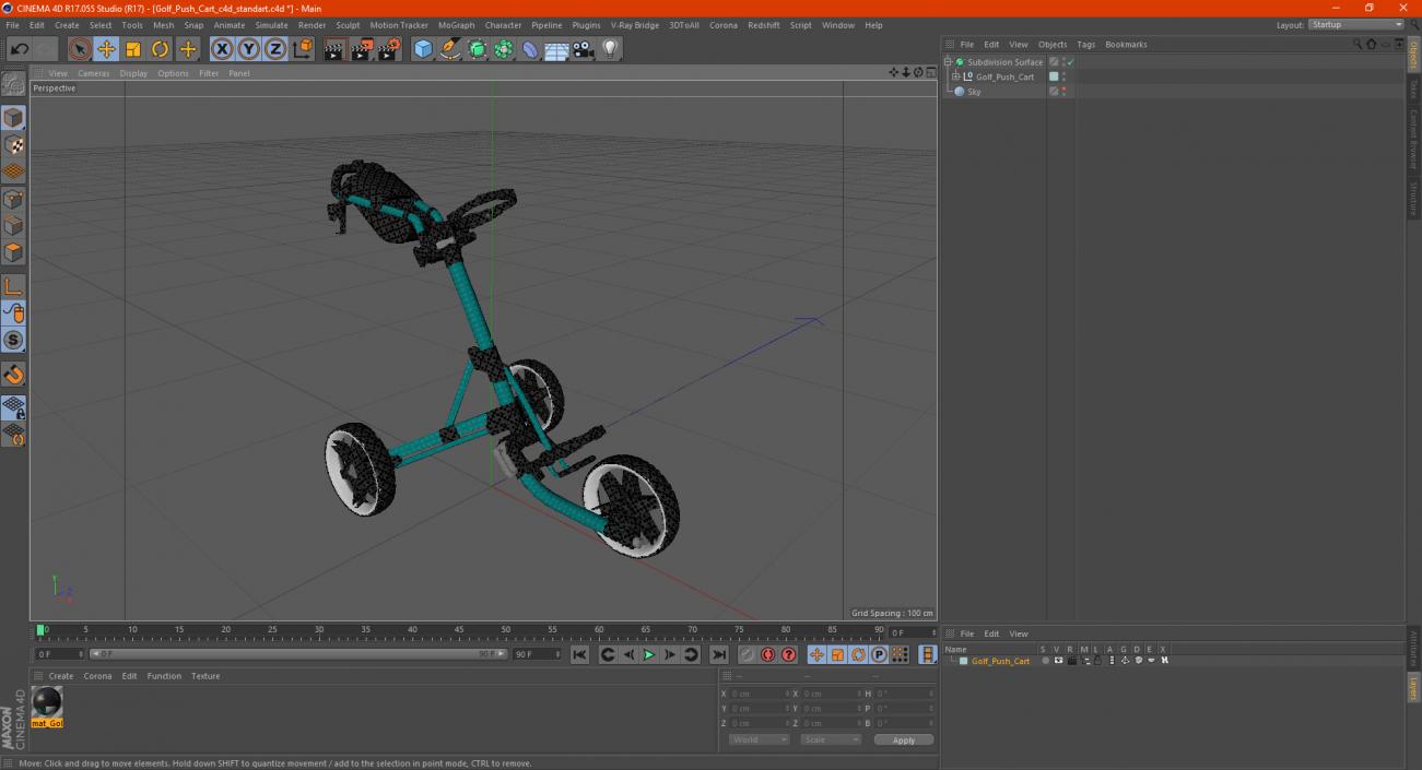 Golf Push Cart 3D model