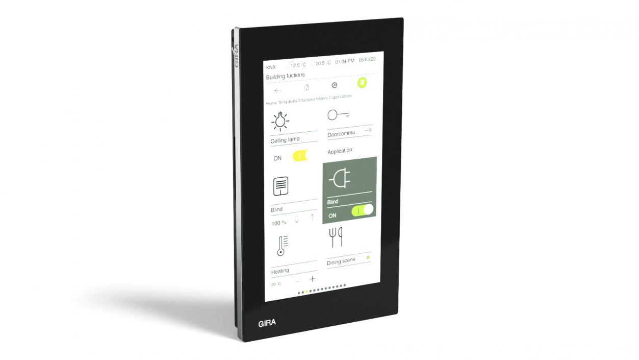 KNX Room Control Unit Black 3D