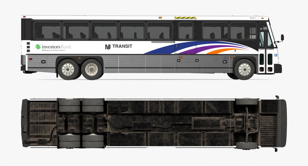 3D model Intercity Bus MCI D4500ct