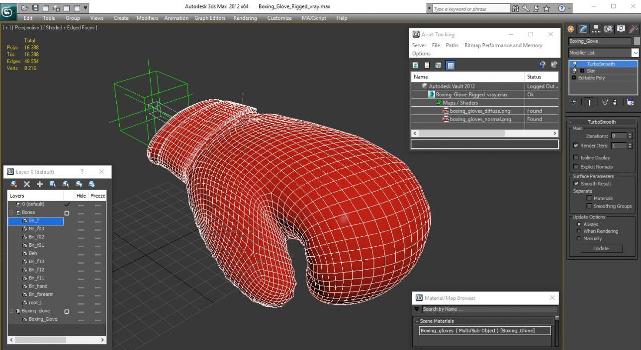 Boxing Glove Rigged 3D model