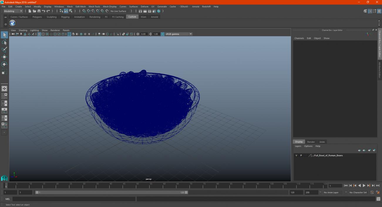 Full Bowl of Roman Beans 3D model