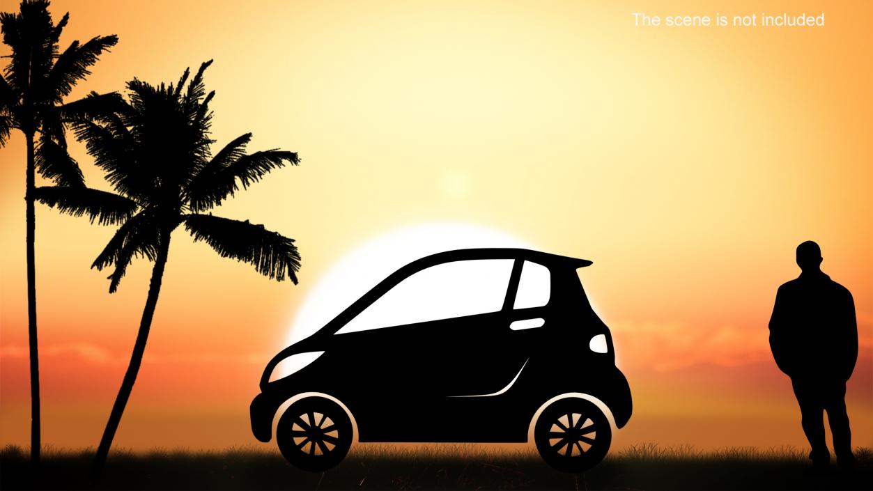 3D Car Silhouettes Collection 4 model