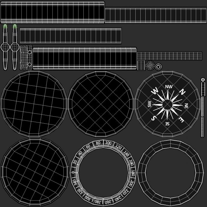 3D Compass in Steel Case