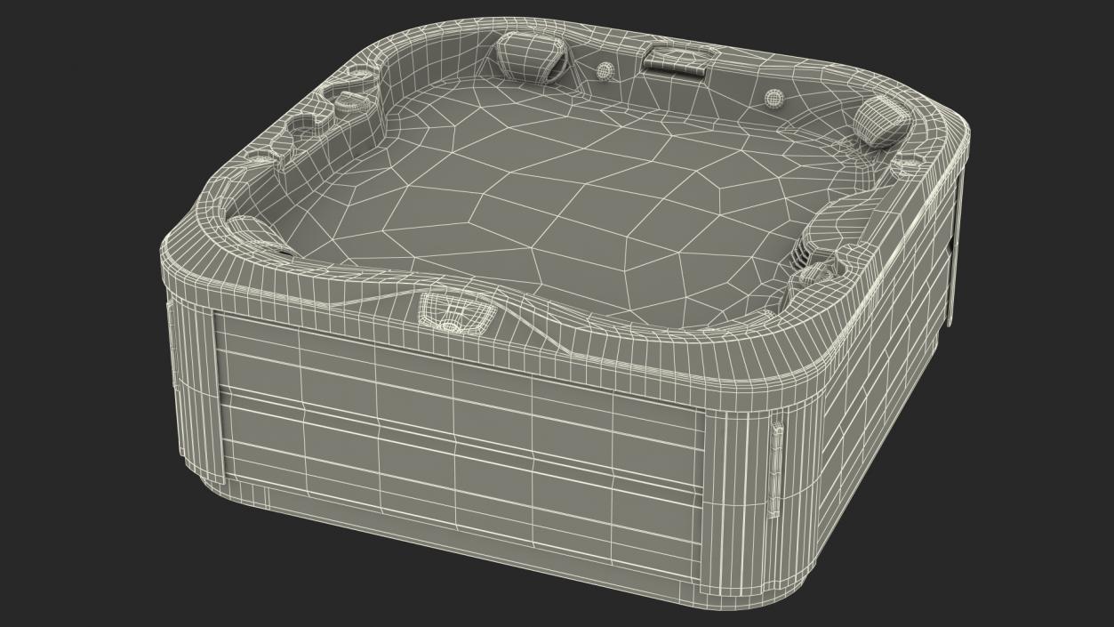 Jacuzzi J 335 Hot Tub Grey with Water 3D