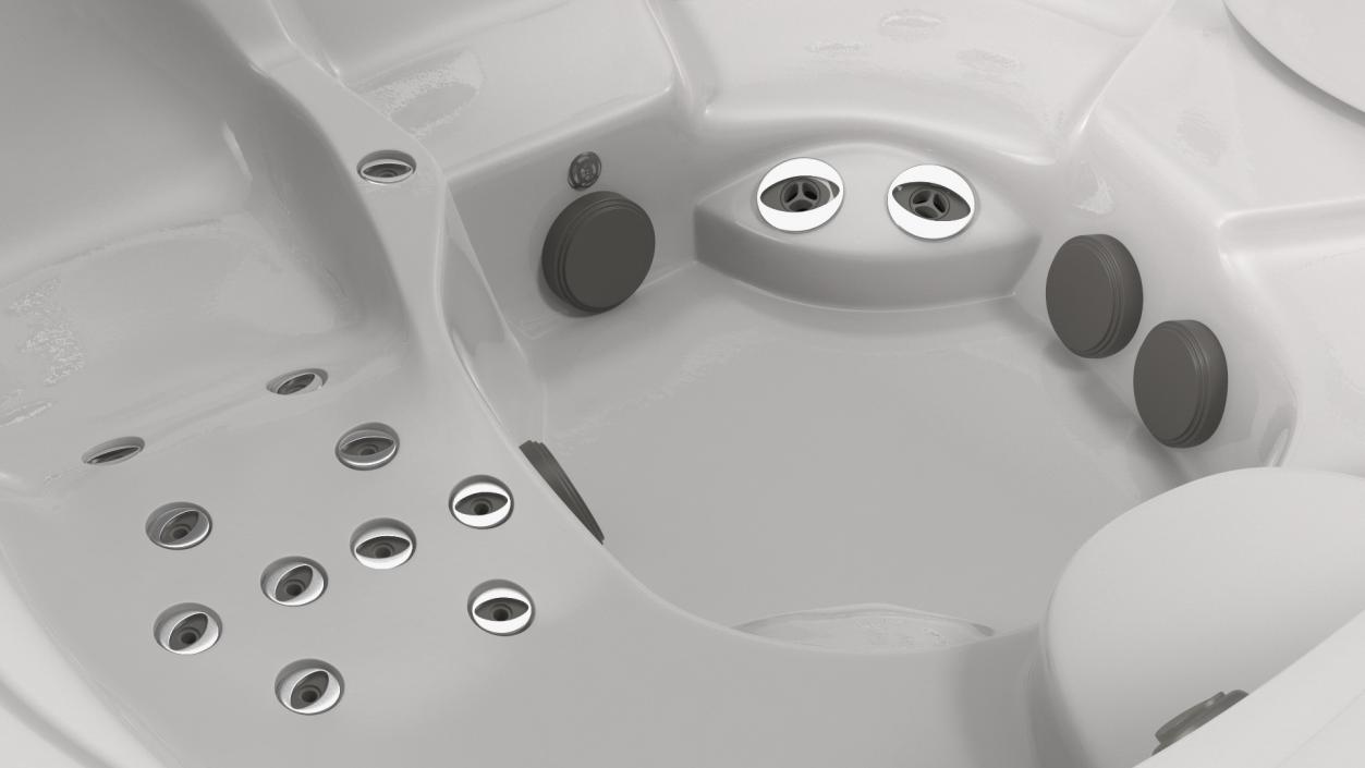 Jacuzzi J 335 Hot Tub Grey with Water 3D