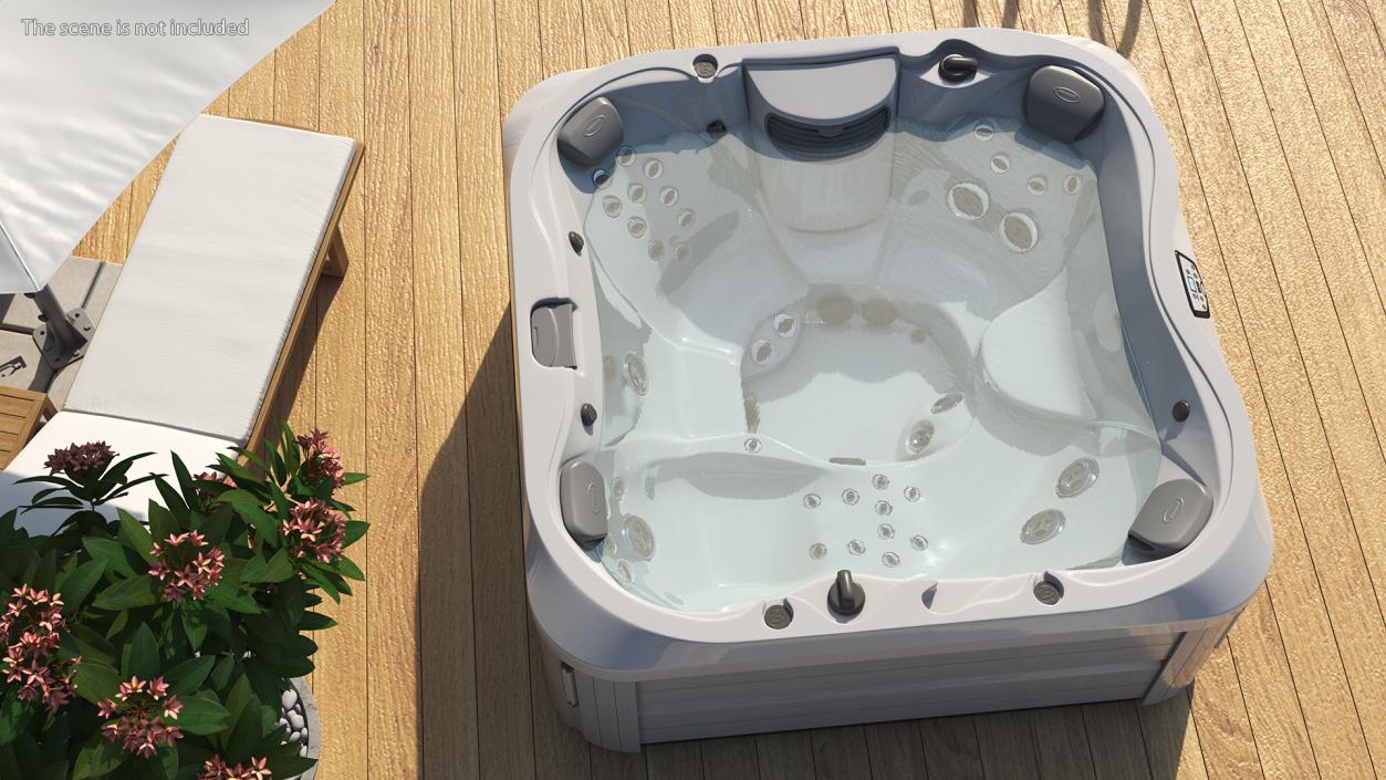 Jacuzzi J 335 Hot Tub Grey with Water 3D