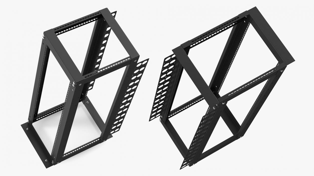 Open Frame Server Rack 36U Empty 3D