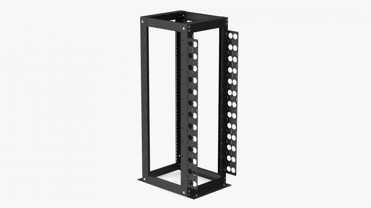 Open Frame Server Rack 36U Empty 3D