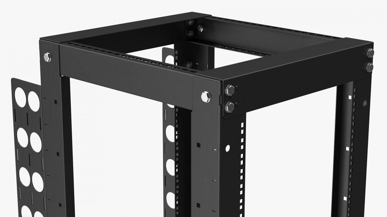 Open Frame Server Rack 36U Empty 3D