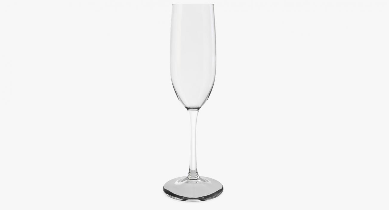 3D Tall Flute Glass