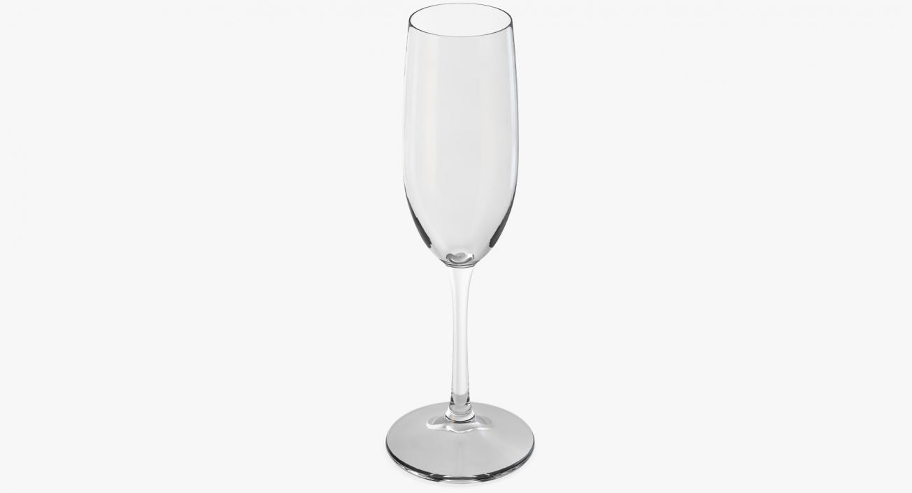 3D Tall Flute Glass