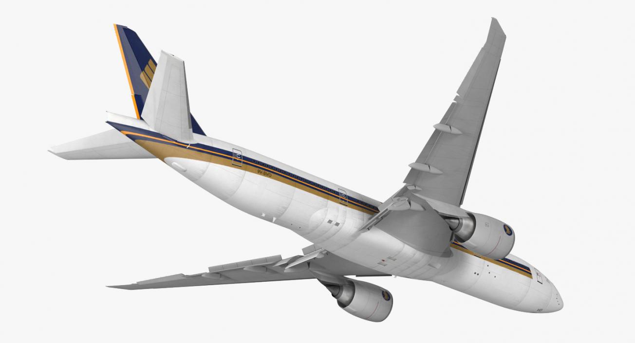 Boeing 777 200LR Singapore Airlines Rigged 3D