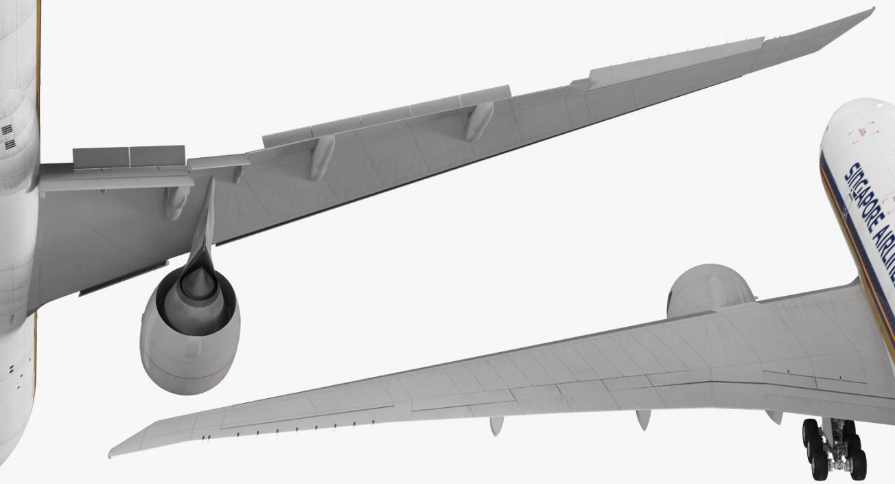 Boeing 777 200LR Singapore Airlines Rigged 3D