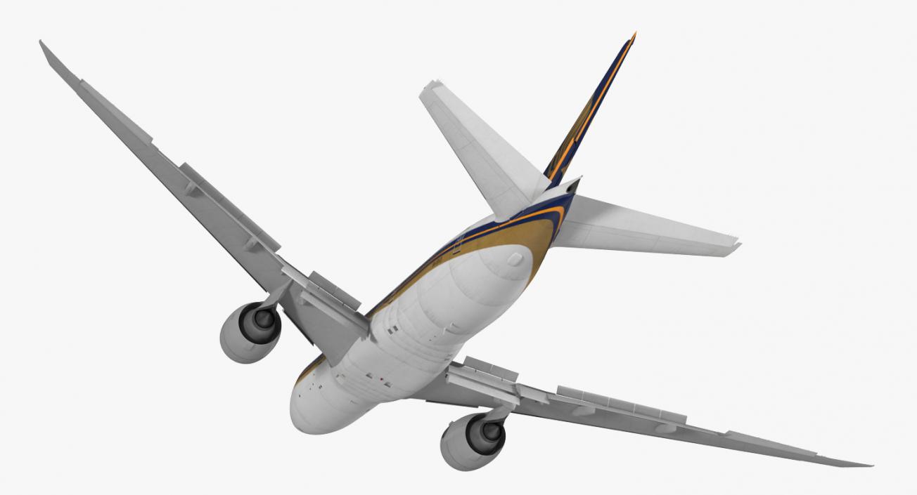 Boeing 777 200LR Singapore Airlines Rigged 3D