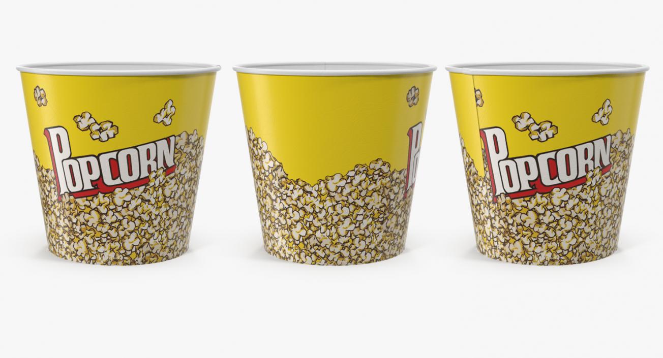 Empty Big Popcorn Bucket 3D model