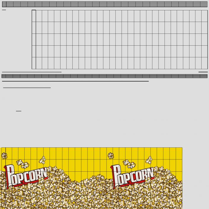 Empty Big Popcorn Bucket 3D model