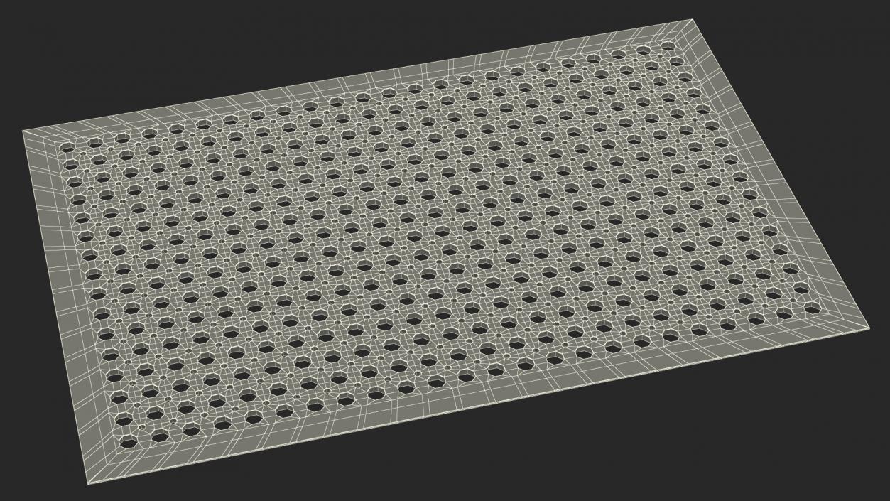 3D Rubber Door Mat Black