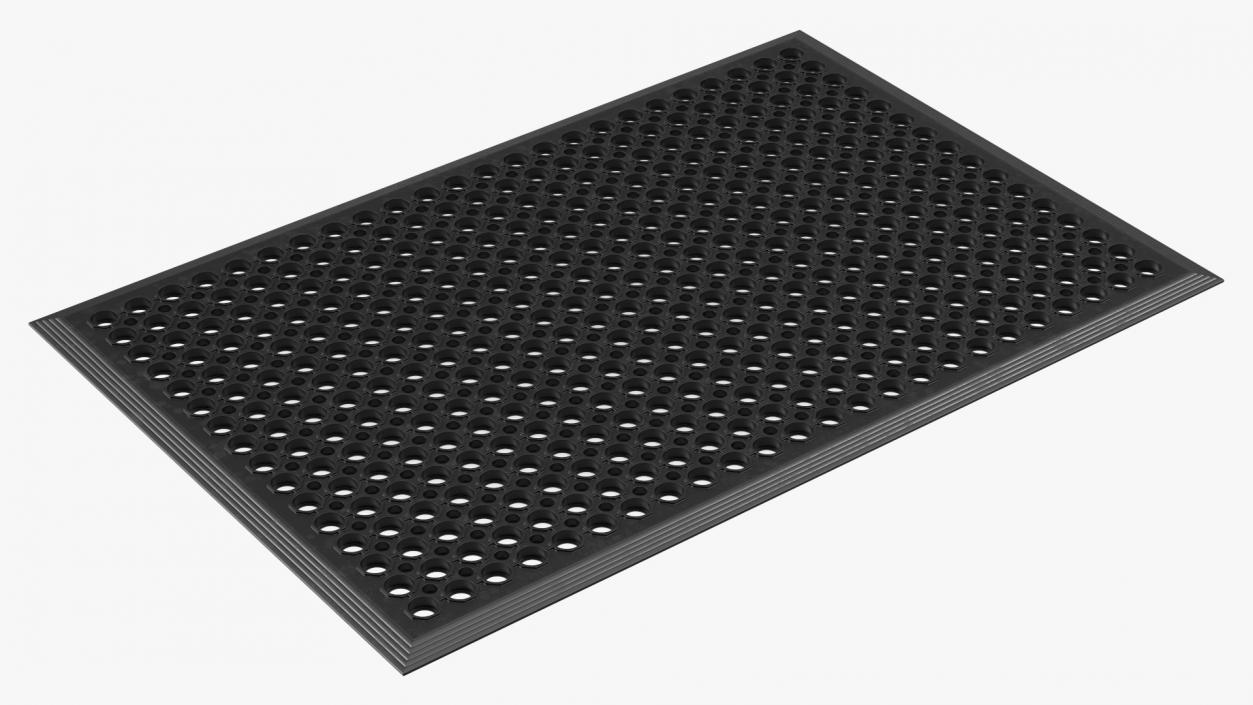 3D Rubber Door Mat Black