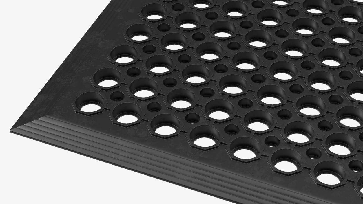 3D Rubber Door Mat Black