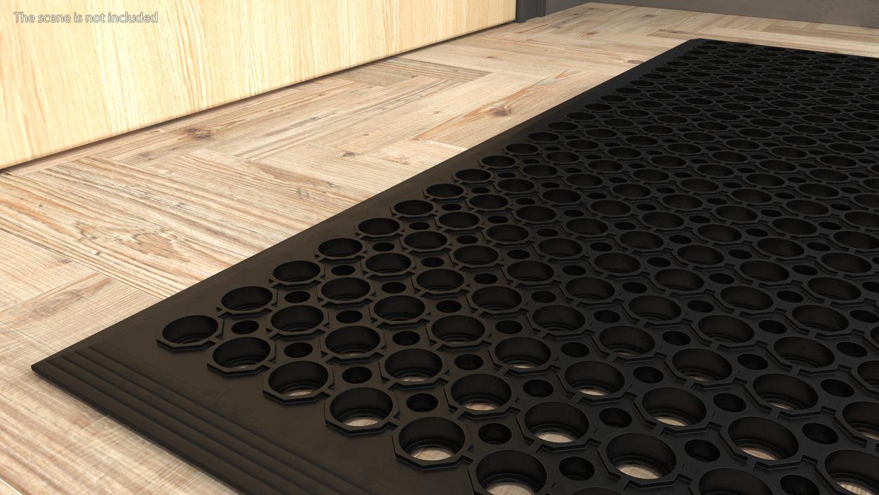 3D Rubber Door Mat Black