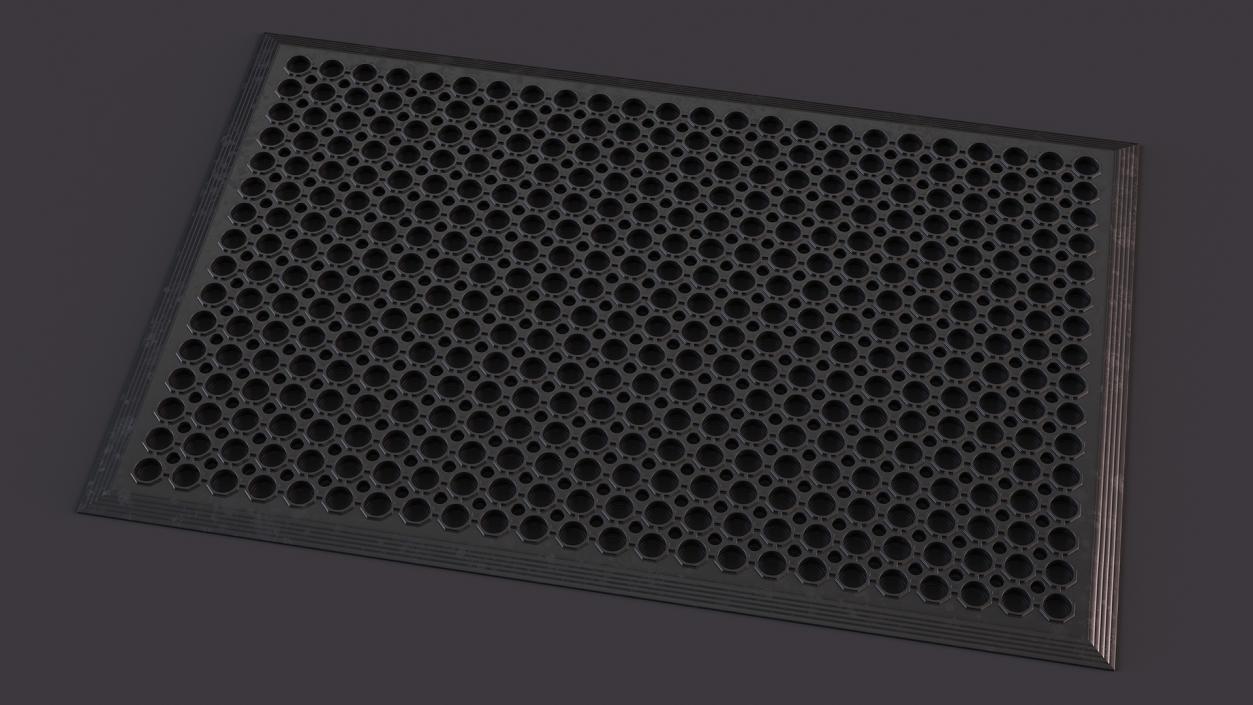 3D Rubber Door Mat Black