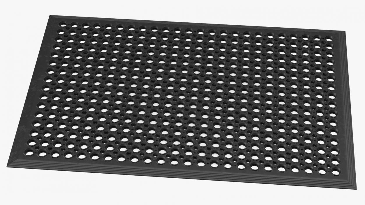 3D Rubber Door Mat Black