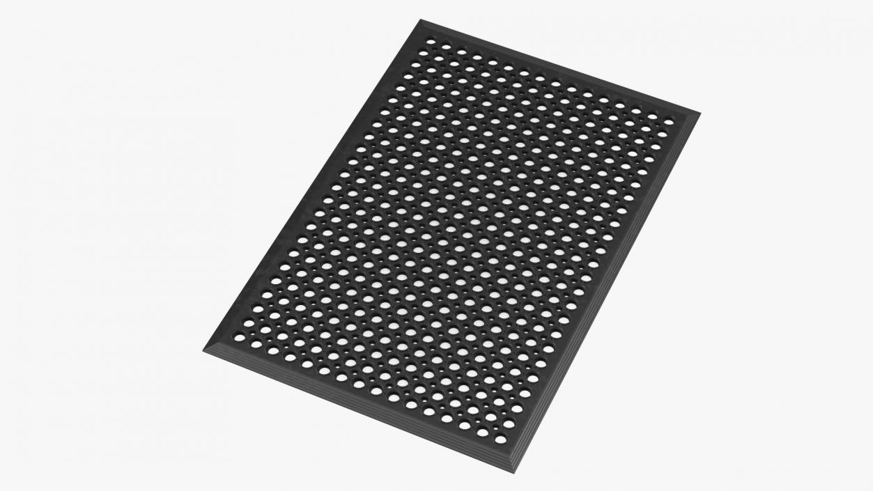 3D Rubber Door Mat Black